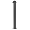 Ornamental bollard | Series 481B | � 82 mm | stationary, to be fixed by plugswith base plate 100 x 150 mm | without lock | with 2 eyelets